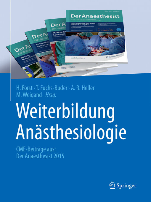 Title details for Weiterbildung Anästhesiologie by H. Forst - Available